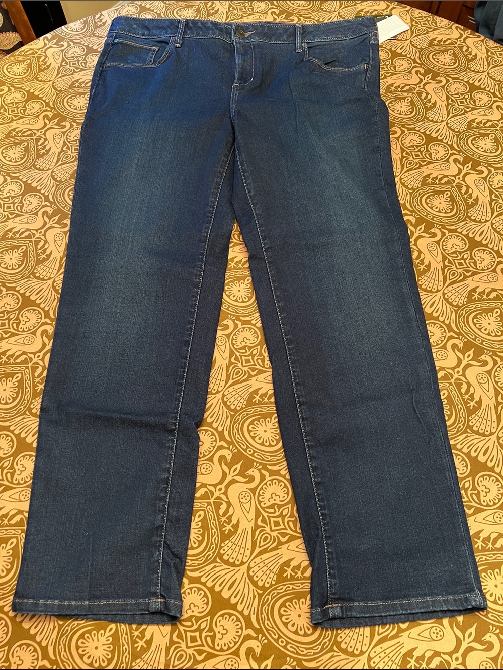 Eddie Bauer Women's Dark Indigo Slim Straight-Leg Slightly Curvy Jeans